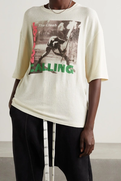 R13 London Calling Oversized Printed Stretch cotton Jersey T shirt