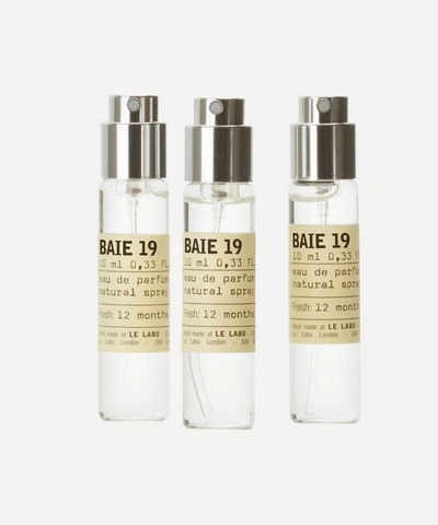 Shop Le Labo Baie 19 Eau De Parfum Travel Tube Refills 3 X 10ml In White