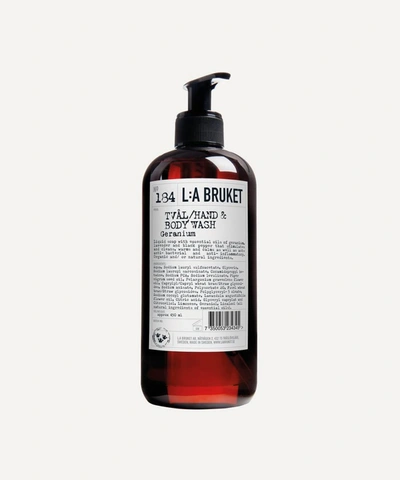 Shop L:a Bruket Geranium Hand And Body Wash 450ml In White