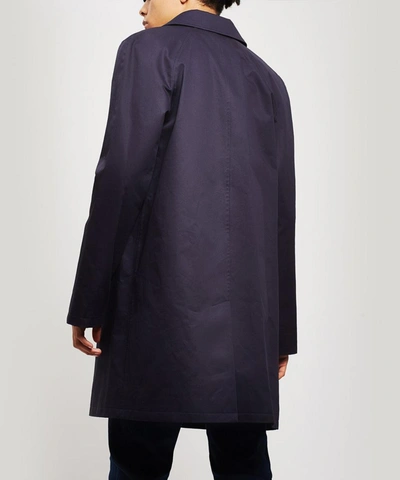 Shop Apc Urban Cotton Mac In Navy