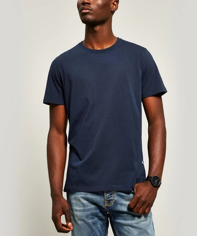 Shop Nn07 Mens Pima Cotton T-shirt In Navy Blue