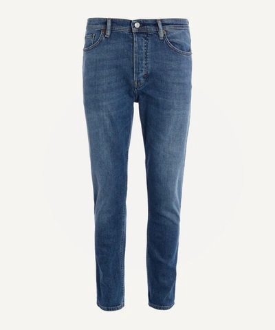 Shop Acne Studios Mens River Mid Blue Straight Fit Jeans