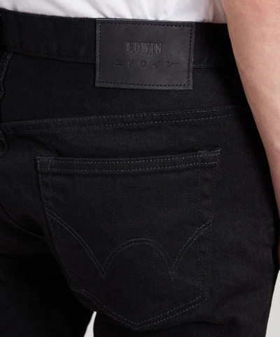 Shop Edwin Made In Japan Slim Tapered Jeans In Black