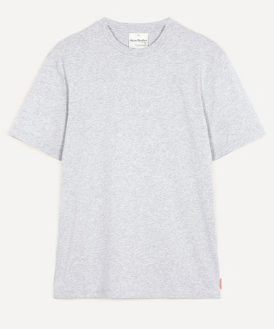 Shop Acne Studios Pink Label Fitted T-shirt In Pale Grey