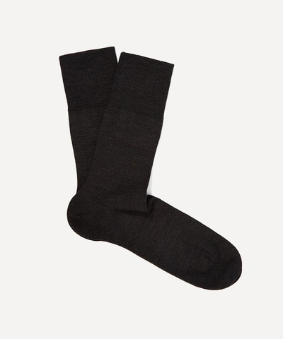 Shop Falke Mens Airport Socks In Dark Grey