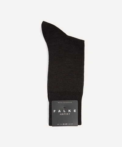 Shop Falke Mens Airport Socks In Dark Grey