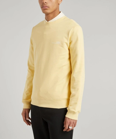 Shop Apc Item Cotton-fleece Sweatshirt