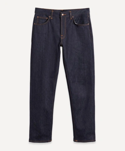 Shop Nudie Jeans Gritty Jackson Dry Classic Navy Jeans