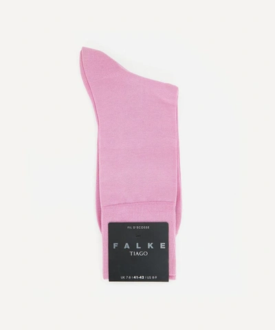 Shop Falke Tiago Cotton-blend Socks In Peony