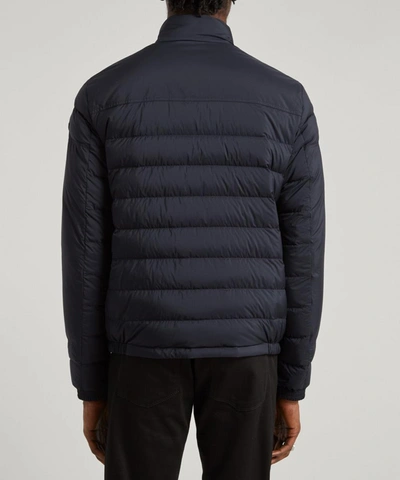 Shop Moncler Boutmy Buttoned Padded Jacket In Navy