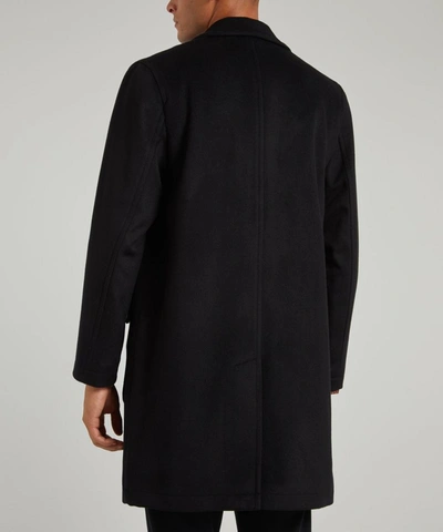 Shop Nn07 Fain 8420 Oversized Brushed Wool-blend Coat In Black