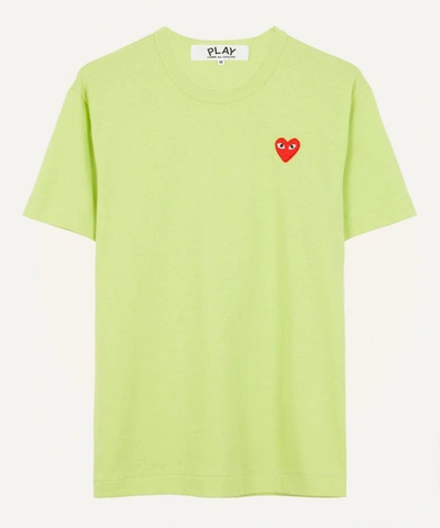 Shop Comme Des Garçons Play Red Heart T-shirt In Green