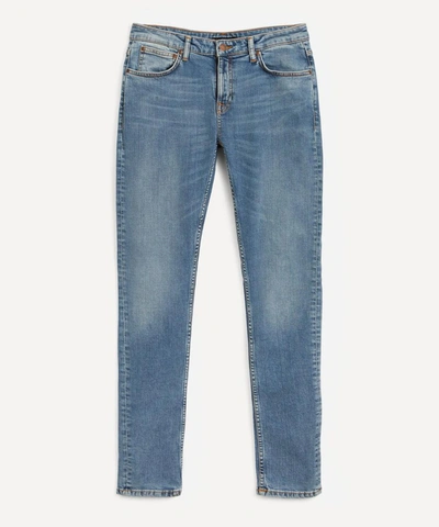 Shop Nudie Jeans Skinny Lin Blue Horizon Jeans