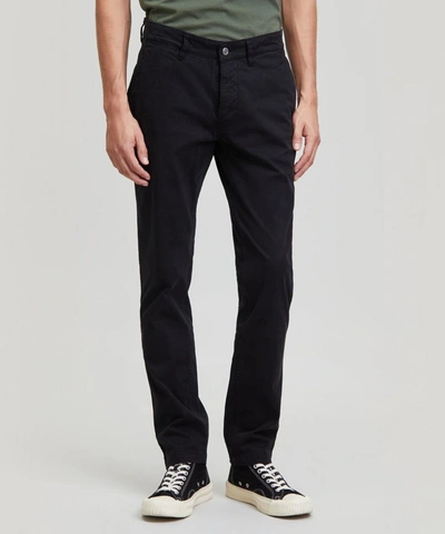 Shop Nn07 Marco 1400 Slim Chino Trousers In Black