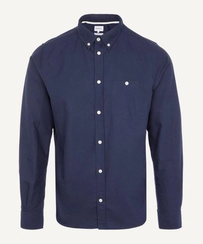 Shop Norse Projects Anton Oxford Shirt In Navy