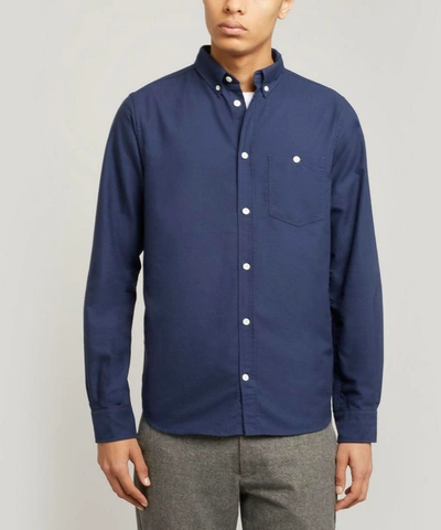 Shop Norse Projects Anton Oxford Shirt In Navy