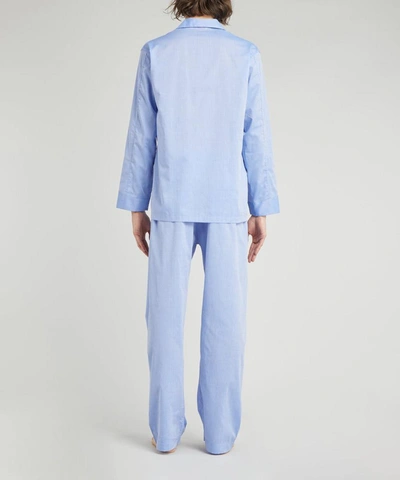 Shop Derek Rose Amalfi Classic Fit Cotton Pyjama Set In Blue