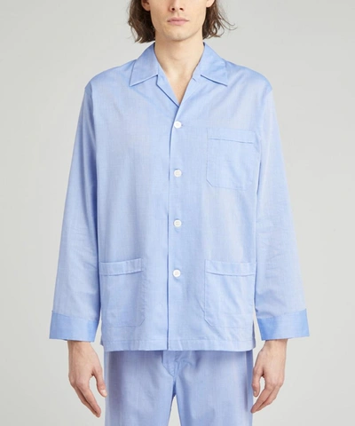 Shop Derek Rose Amalfi Classic Fit Cotton Pyjama Set In Blue