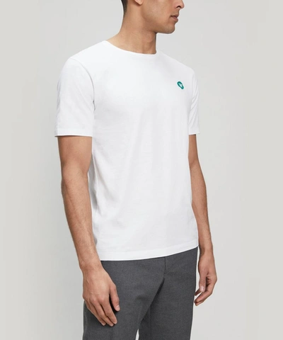 Shop Wood Wood Ace Small Aa Logo Cotton T-shirt In Bright White