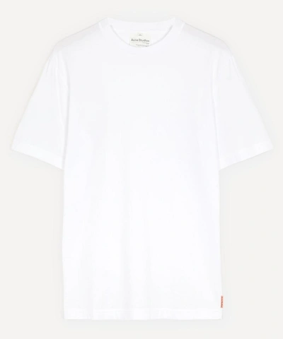 Shop Acne Studios Pink Label Fitted T-shirt In Optic White