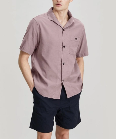 Shop Albam Needle Cord Miles Shirt In Faded Mauve