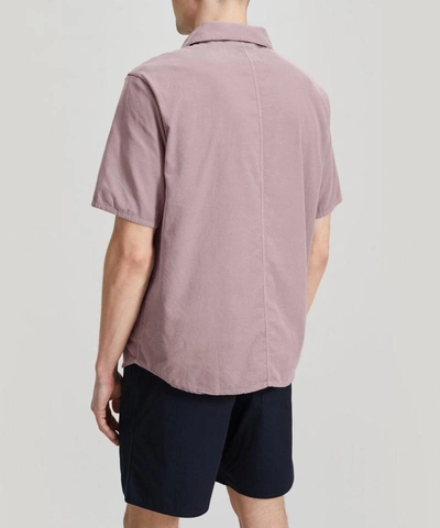 Shop Albam Needle Cord Miles Shirt In Faded Mauve