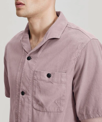 Shop Albam Needle Cord Miles Shirt In Faded Mauve