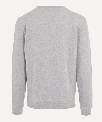 Shop Sunspel Crew-neck Cotton Sweatshirt In Grey