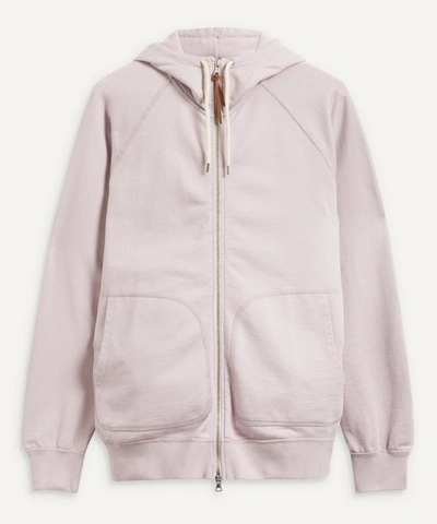 Shop Albam Archive Zip Hoodie In Dried Pink