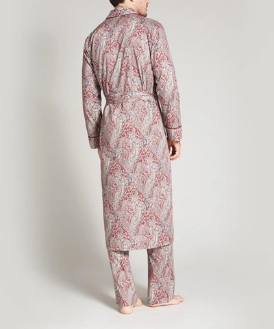 Shop Liberty London Felix And Isabelle Tana Lawn' Cotton Long Robe In Burgundy