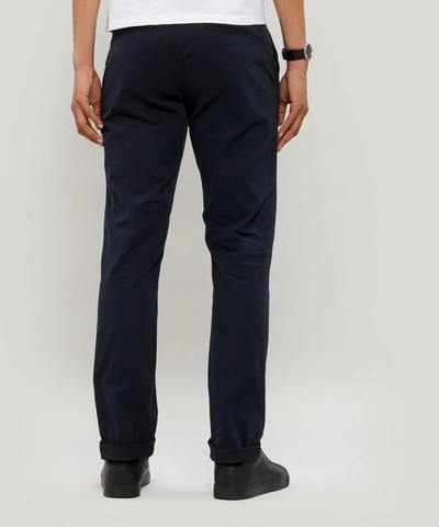 Shop Nn07 Mens Marco Slim-fit Stretch-cotton Twill Chinos In Navy Blue