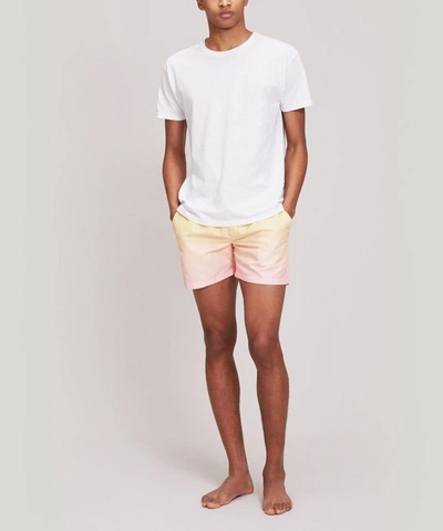 Shop Oas Gradient Dye Swim Shorts In Pink Grade