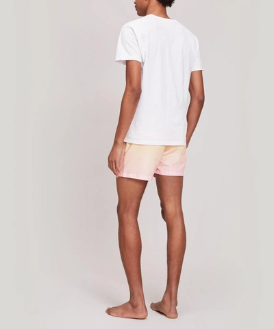 Shop Oas Gradient Dye Swim Shorts In Pink Grade