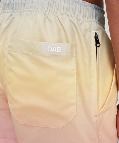 Shop Oas Gradient Dye Swim Shorts In Pink Grade