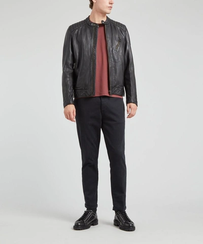 Shop Belstaff V Racer 2.0 Leather Jacket In Black