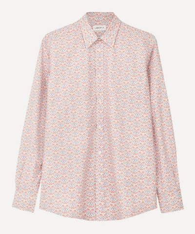 Shop Liberty London Alicia Poplin Arthur Shirt In White