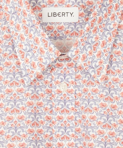 Shop Liberty London Alicia Poplin Arthur Shirt In White