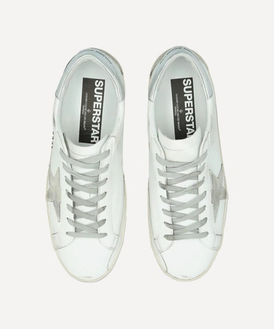 Shop Golden Goose Superstar Leather Trainers - Size 11 In White