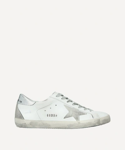 Shop Golden Goose Superstar Leather Trainers - Size 11 In White