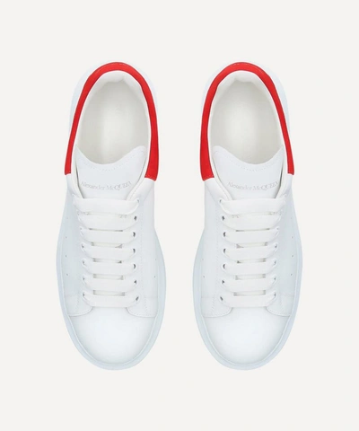 Alexander Mcqueen Men White Low Top Sneakers With Contrasting Heel With Embossed Logo Lettering In L In White