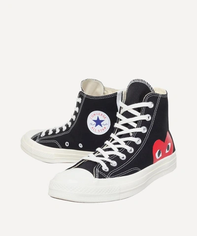 Shop Converse Comme Des Garcons Play X  Chuck Taylor Canvas Sneakers Hi In Black