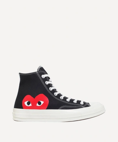 Shop Converse Comme Des Garcons Play X  Chuck Taylor Canvas Sneakers Hi In Black
