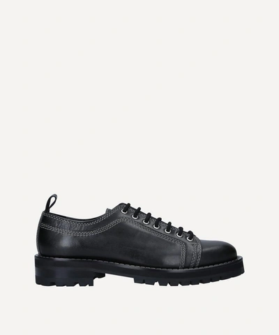 Shop Ami Alexandre Mattiussi Worker Tractor Sole Derby Shoes - Size 9 In Black