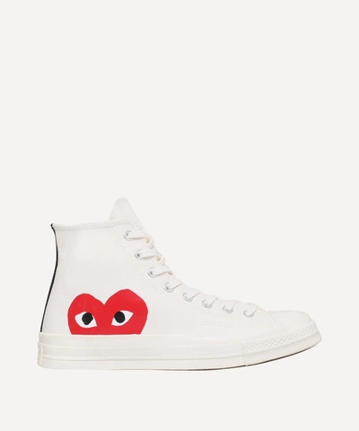 Shop Converse Comme Des Garcons Play X  Chuck Taylor Canvas Sneakers Hi In White