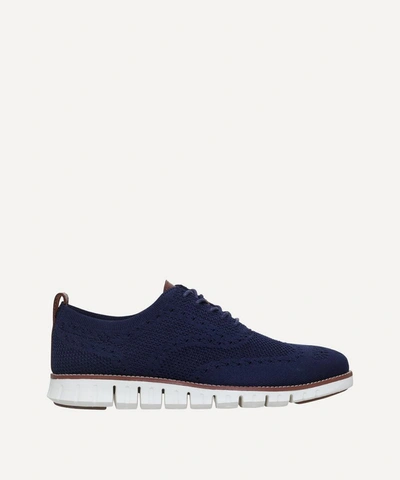 Cole Haan Zerogrand Stitch-lite Wingtip Oxford In Blue