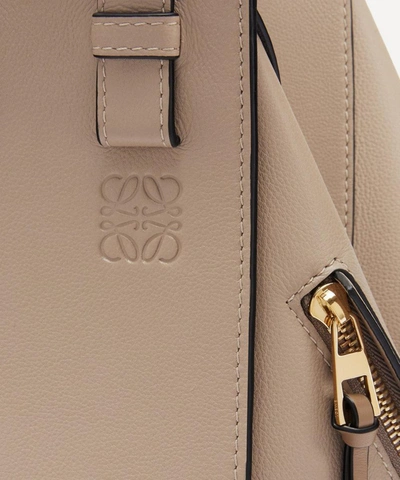 Loewe Small Hammock Drawstring Leather Bag In Sand