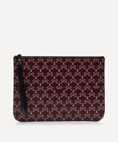 Shop Liberty London Iphis Clutch Pouch In Burgundy