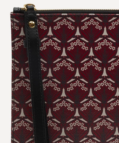 Shop Liberty London Iphis Clutch Pouch In Burgundy