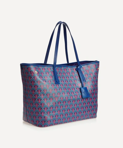 Shop Liberty London Iphis Marlborough Tote Bag In Blue