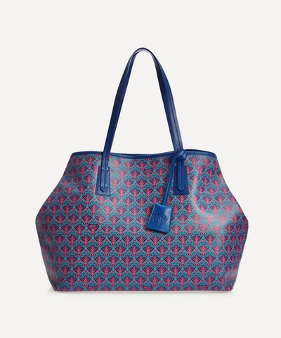 Shop Liberty London Iphis Marlborough Tote Bag In Blue